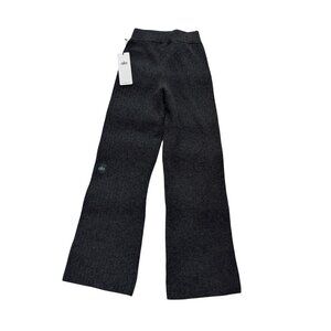 ALO Yoga Cashmere High-Waist Plush Waffle Pant in Dark Heather Gray